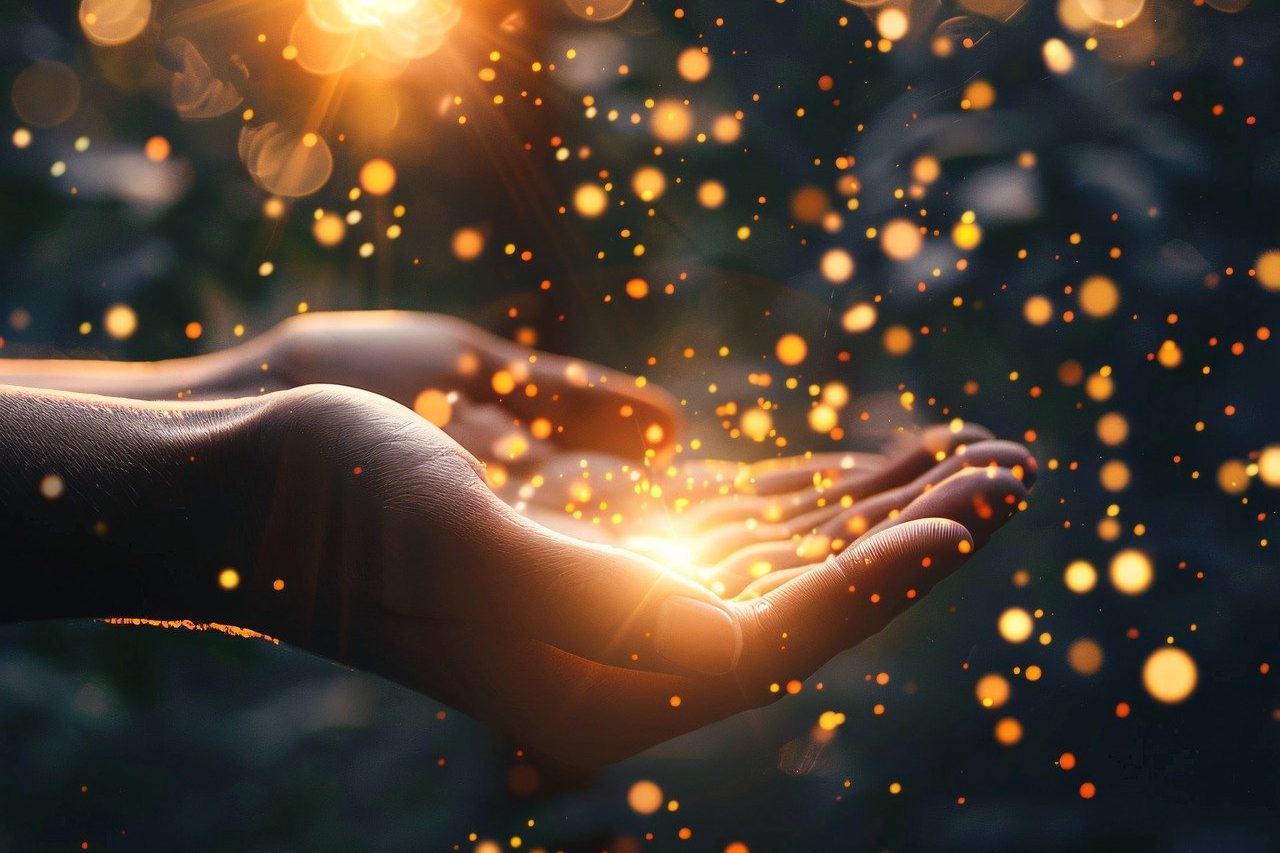 Aromatherapie Aromatherapie, Ölflaschen mit Blumen